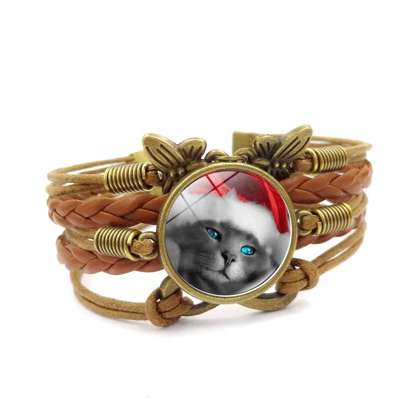 Новые горячие продукты PU Дети Рождественские подарки кожаный браслет время