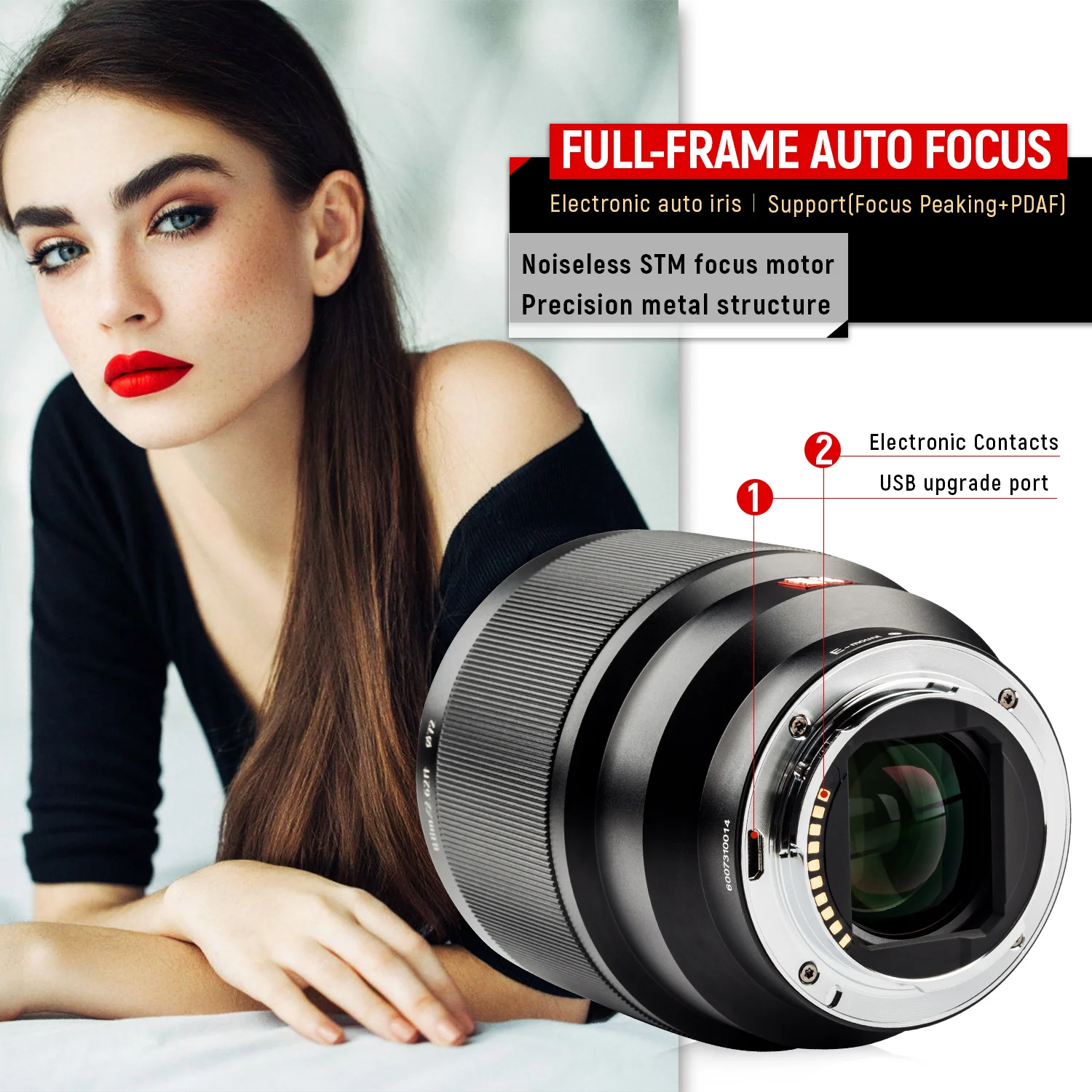 VILTROX 85 мм f1.8 STM объектив с автоматической фокусировкой и фиксированным фокусом F1.8 полный объектив для камеры sony E mount A9 a7III a7RIII a7SII A6500 A6400