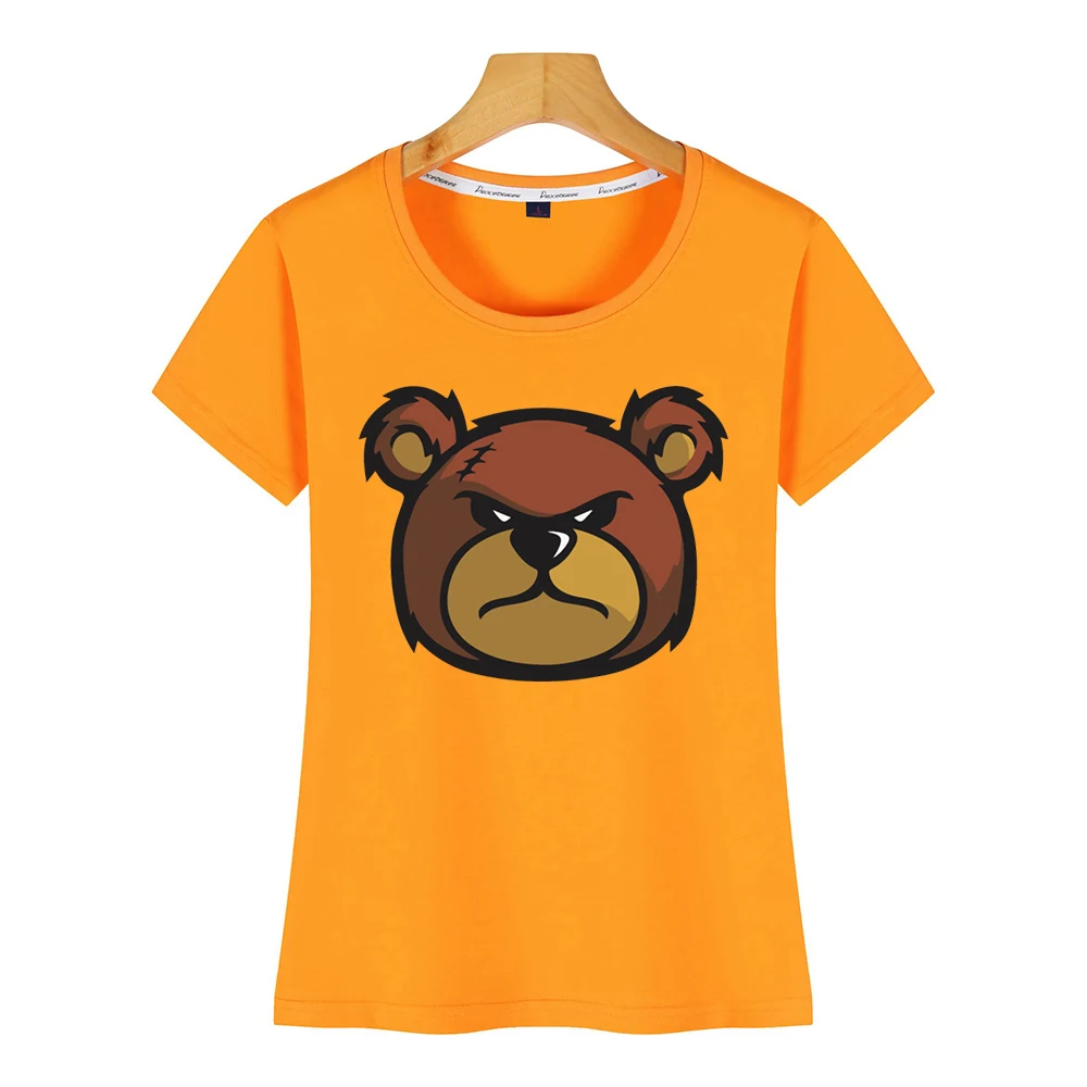 Топы Футболка Для женщин angry мишки каваи надписи принт Женская футболка|Футболки|