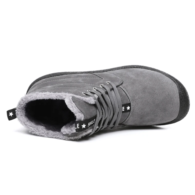 Очень теплые мужские зимние ботильоны водонепроницаемая резиновая мужская