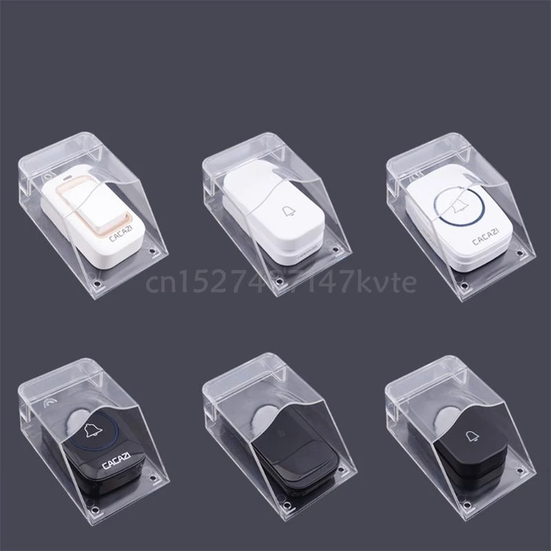 

OOTDTY Waterproof Cover for Wireless Doorbell Door Bell Ring Chime Button Transparent