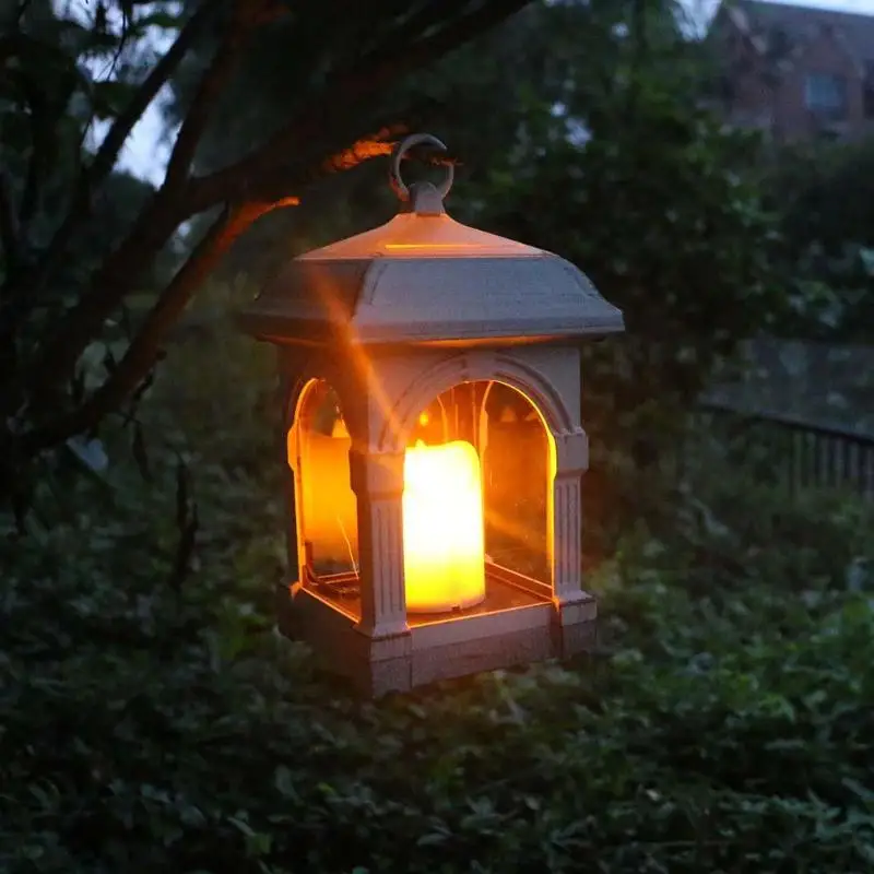 

Pop Vintage Solar Garden Light Outdoor Candle Shape Solar LED Light IP44 Waterproof Home Garden Hanging Lamp
