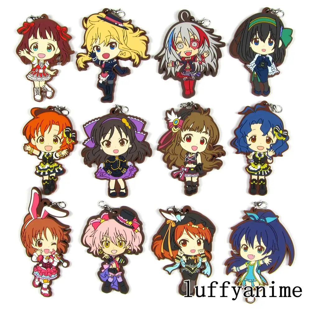 

THE IDOL MASTER Mascot Rubber Pendant idolmaster Cinderella girls Cute Anime Mobile Cell Phone Straps accessories Charm Keychain