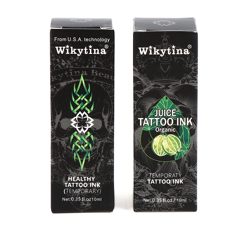 

10ml 8 Colors Temporary Tattoo Ink Natural Organic Fruit Gel For Body Art Painting Pigment Long Lasting Tattoo Juice Ink