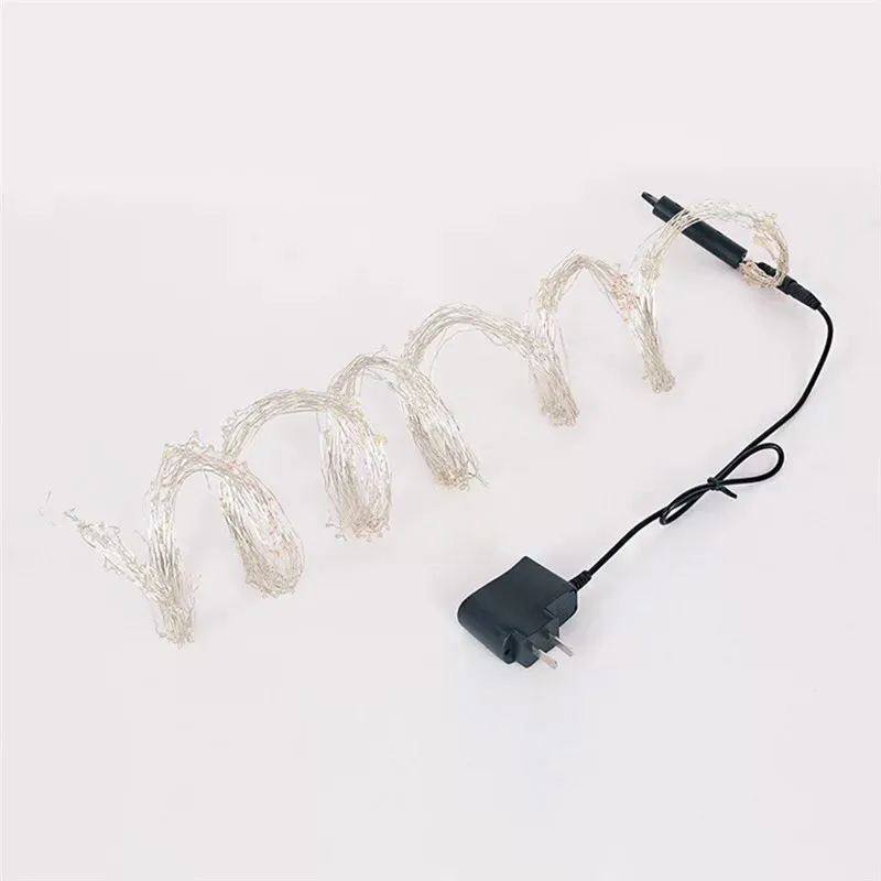 DC 12v 2m 200led дерево лоза лампа серебряная проволока led светильник строки супер
