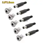 Cltgxdd 10 шт. 5,5x2,5 мм Пластиковые штекерные штепсельные вилки + гнездо питания постоянного тока гнездо панель крепление соединитель клеммный адаптер 5,5*2,5 мм