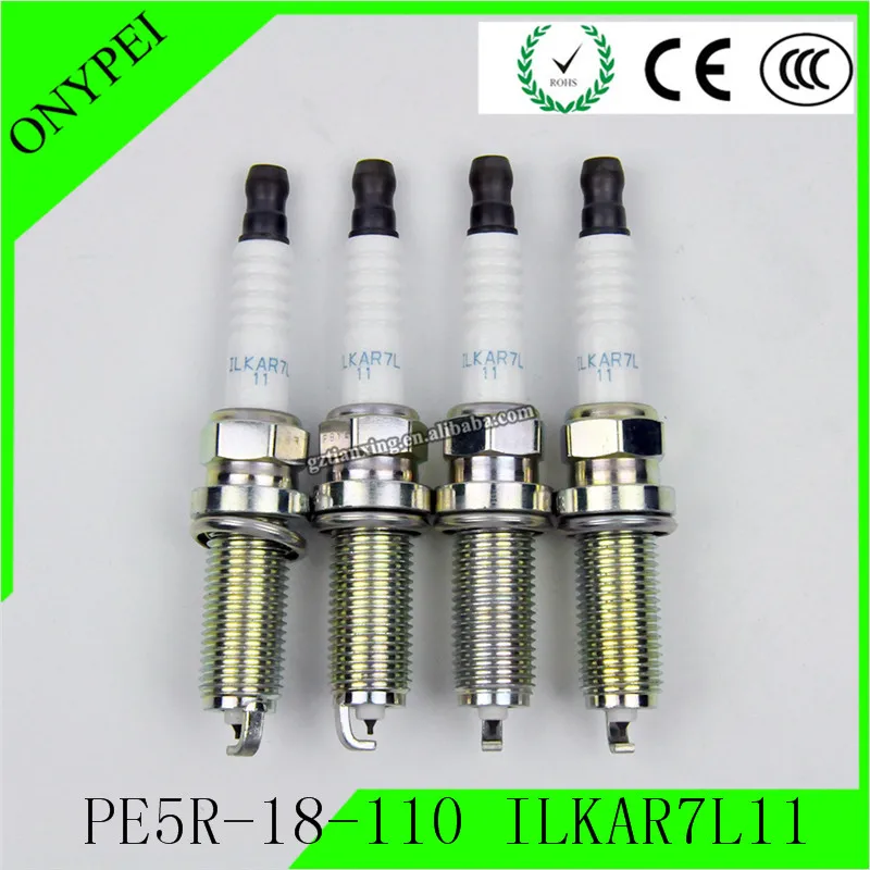 4 шт. иридий PE5R 18 110 ILKAR7L11 свечи зажигания для Mazda 3 6 CX 5 MX Miata PE02 PE20 PE21 PE5R18110|Свечи и