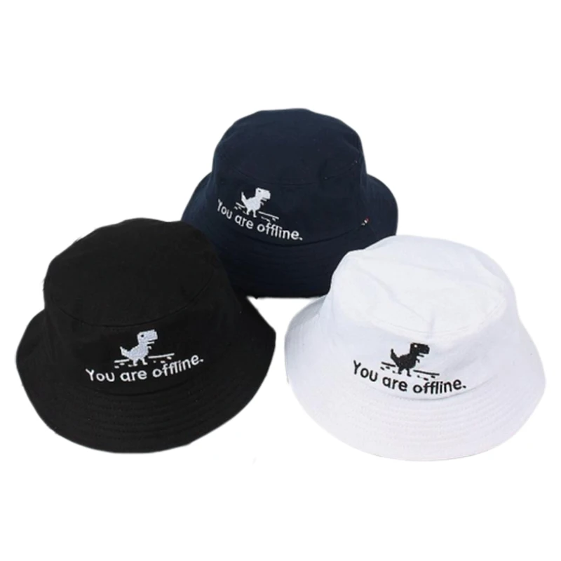 

1PC Creative Hip Hop Bucket Hat Unisex Foldable Dinosaur Panama Fishing HAT
