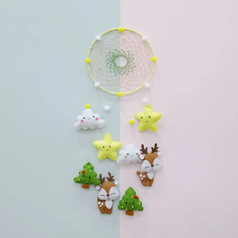 Ветряные колокольчики в виде милого медведя и лося украшения для детской кровати