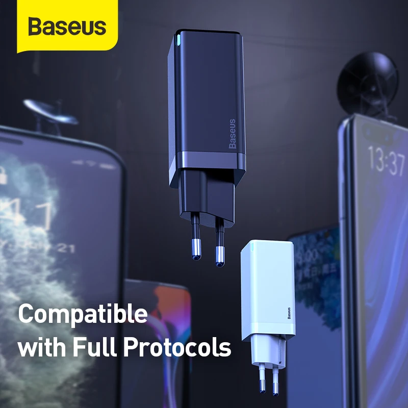 Устройство зарядное сетевое Baseus GaN 45 Вт USB Type C PD | Мобильные телефоны и аксессуары