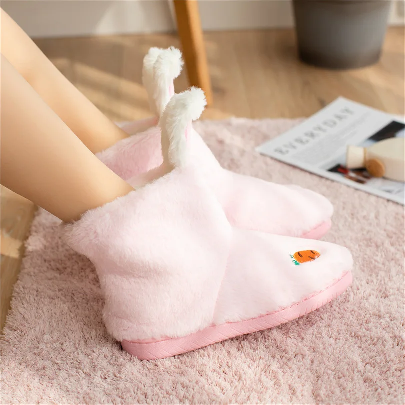 Зимние женские домашние меховые тапочки домашняя и Уличная обувь бархатная