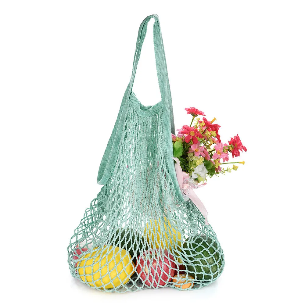 Сумка сетчатая многоразовая для хранения фруктов 32x38x15 см 30D3 | Дом и сад