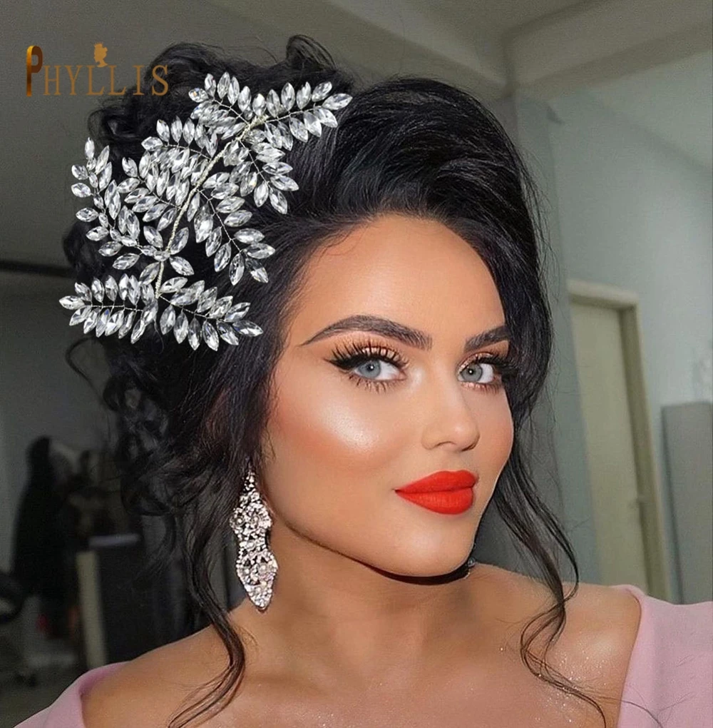 

A419 Indian Wedding Headband Bridal Hair Accessories Crystal Wedding Crown Headband Headwear Baroque Prom Queen Crowns