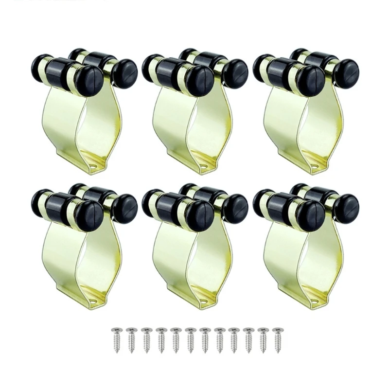 

H8WC Fixing Rack Wall Mount Rod Collection Rack Metal Fishing Rod Holder Clips Club