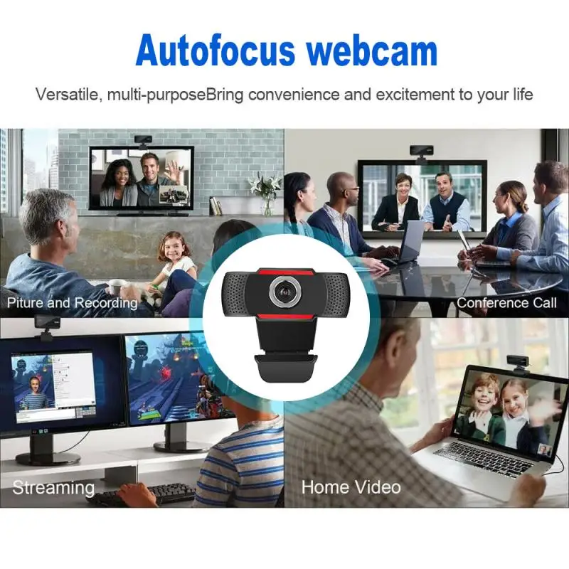 

USB Full HD 1080P PC Webcam Camera Digital Web Cam With Mic For Laptop Desktop Windows 2000 / XP / Win7 / Win8 /win10 Vista 32