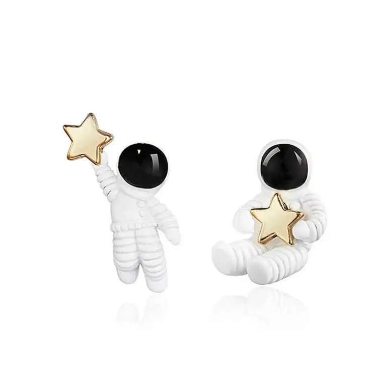 Милый Космос астронавт выбор звезды серьги гвоздики женские модные ювелирные