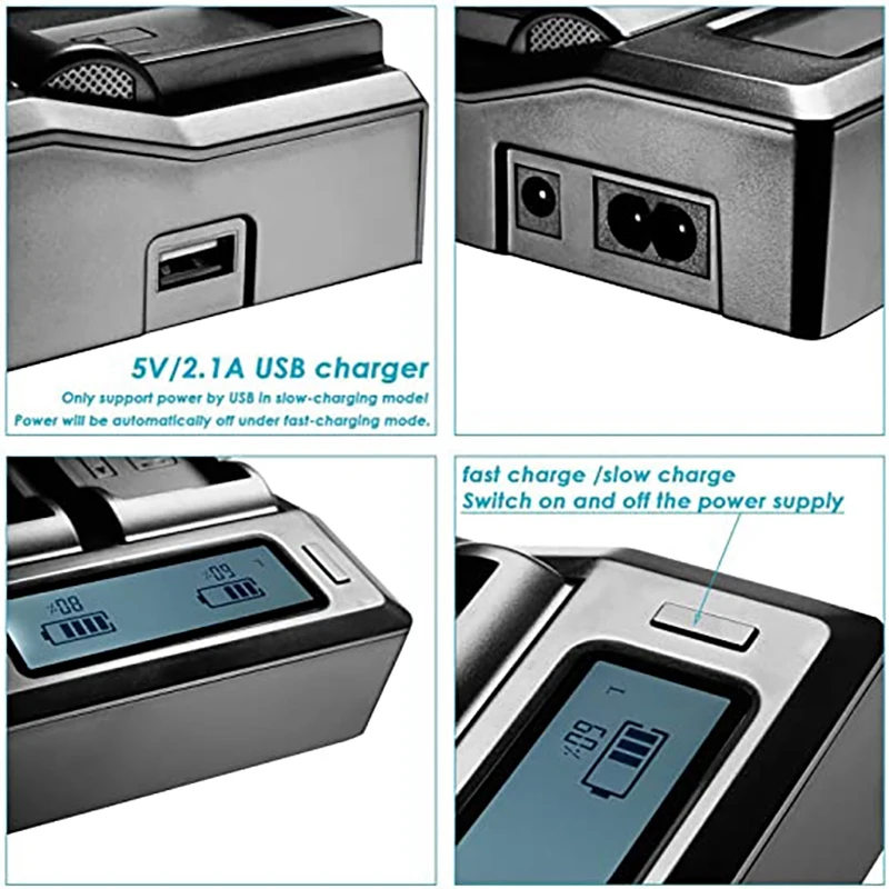 

Suitable for Canon Battery LP-E4 E4N LP-E19 LCD-DC Smart Digital Dual Charger with Display
