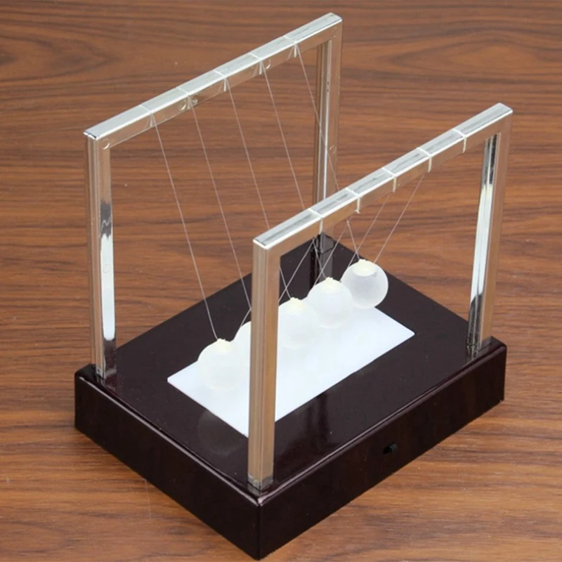 1 Pcs Newtons Cradle LED Light Up Kinetic Energy Home Office Science Toys &amp Glass Flower Vase with Metal Stand | Дом и сад