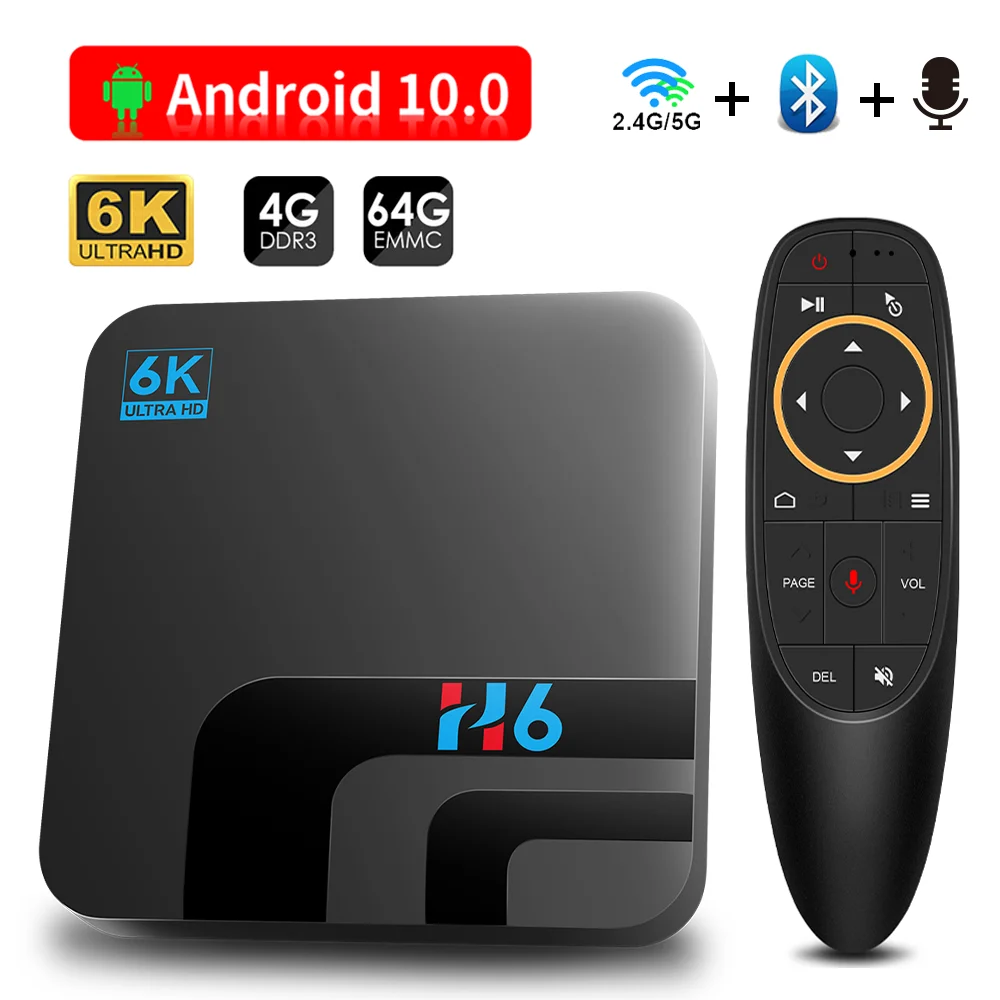 ТВ приставка HONGTOP android 10 4 ГБ 32/64 1080P медиаплеер 4k Смарт 2 и Быстрая Двойная связь Wi Fi