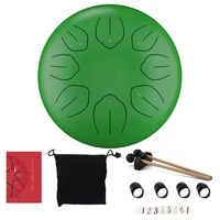 6 inch 8 tone lotus style steel tongue drum tune g percussion hand pan drum with padded drum bag mallets musical instruments
