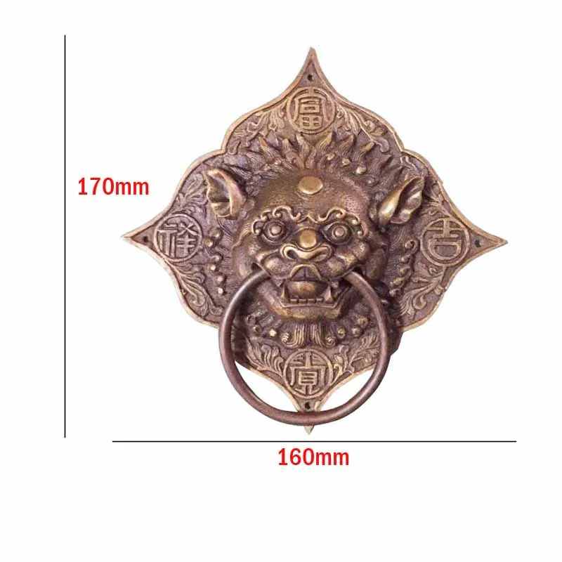 COTOM 1 шт. литой латунный дверной молоток с головой монстра винтажные дверные