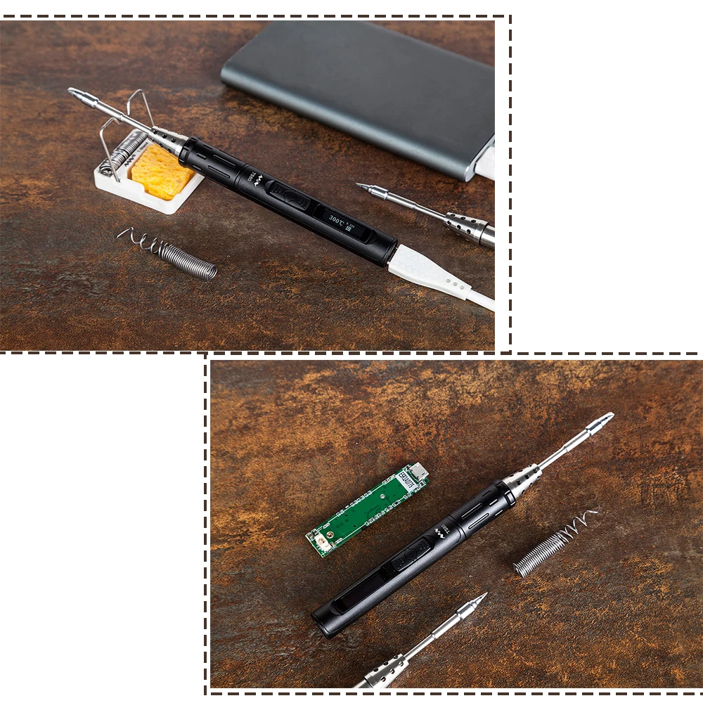Новый умный мини-паяльник TS80 с цифровым OLED-дисплеем и интерфейсом USB Type-C паяльная - Фото №1
