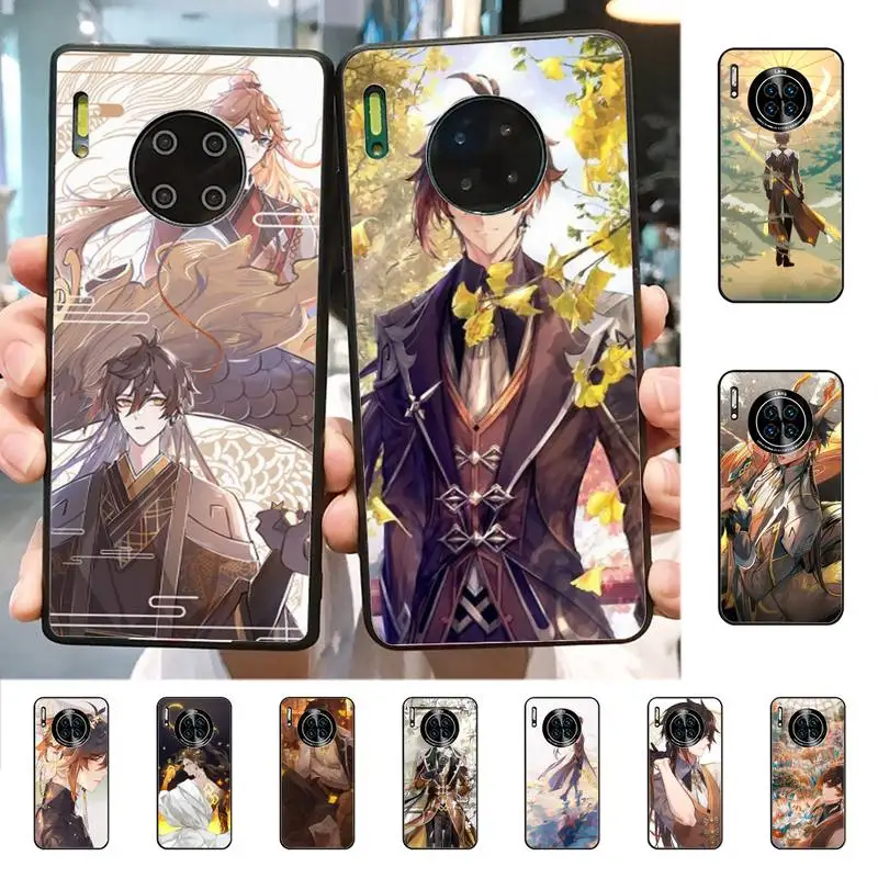 

YNDFCNB Zhongli Genshin Impact Phone Case for Huawei Mate 20 10 9 40 30 lite pro X Nova 2 3i 7se