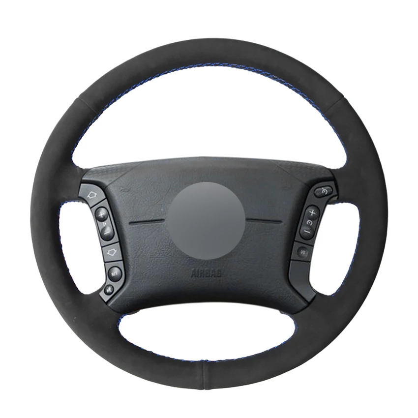

Black Suede Hand-stitched No-slip Car Steering Wheel Cover for BMW E36 1995-1997 E46 1998-2004 X3 E83 X5 E53 E38 1994-2001