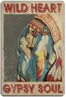 Новинка, металлический Ретро-постер с рисунком дикой цыганской души в форме сердца, Настенный декор, потертый шикарный подарок