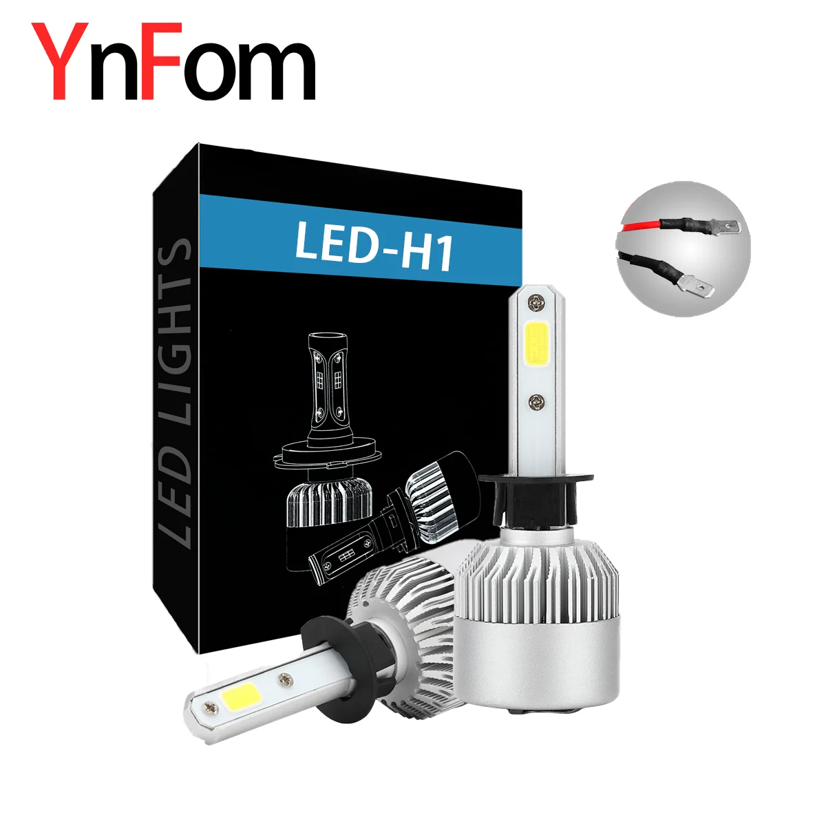

YNFOM LED Lamp H1 is used for low light, high light and fog light position on various vehicles of Ford Toyota Mazda Land Rover