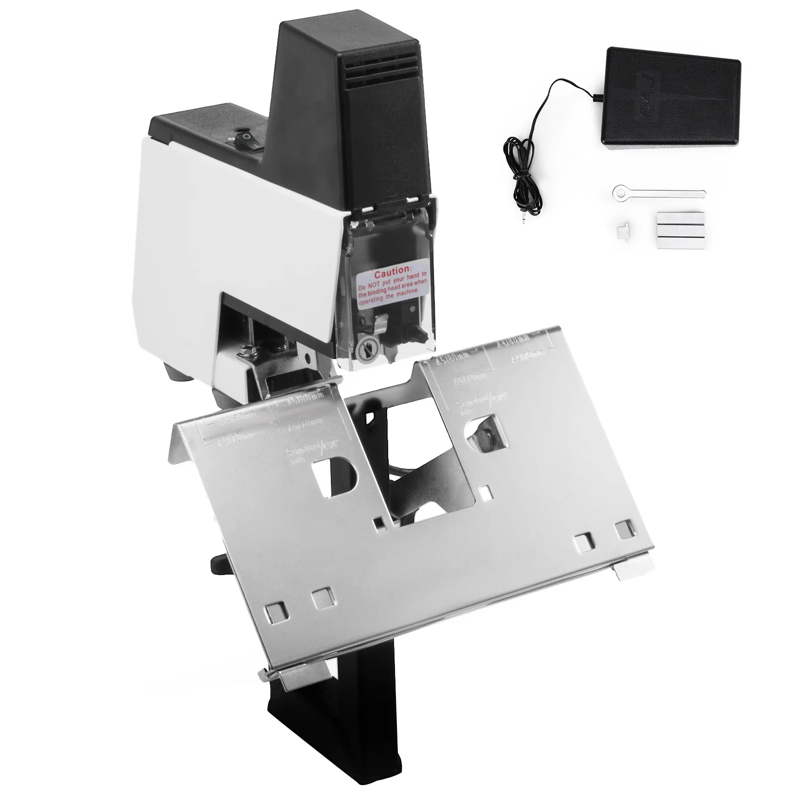 

Электрический степлер VEVOR 2-50 листов, автоматическая машина для обвязки книг с регулируемым картонным наконечником для офисных отверстий, 110...