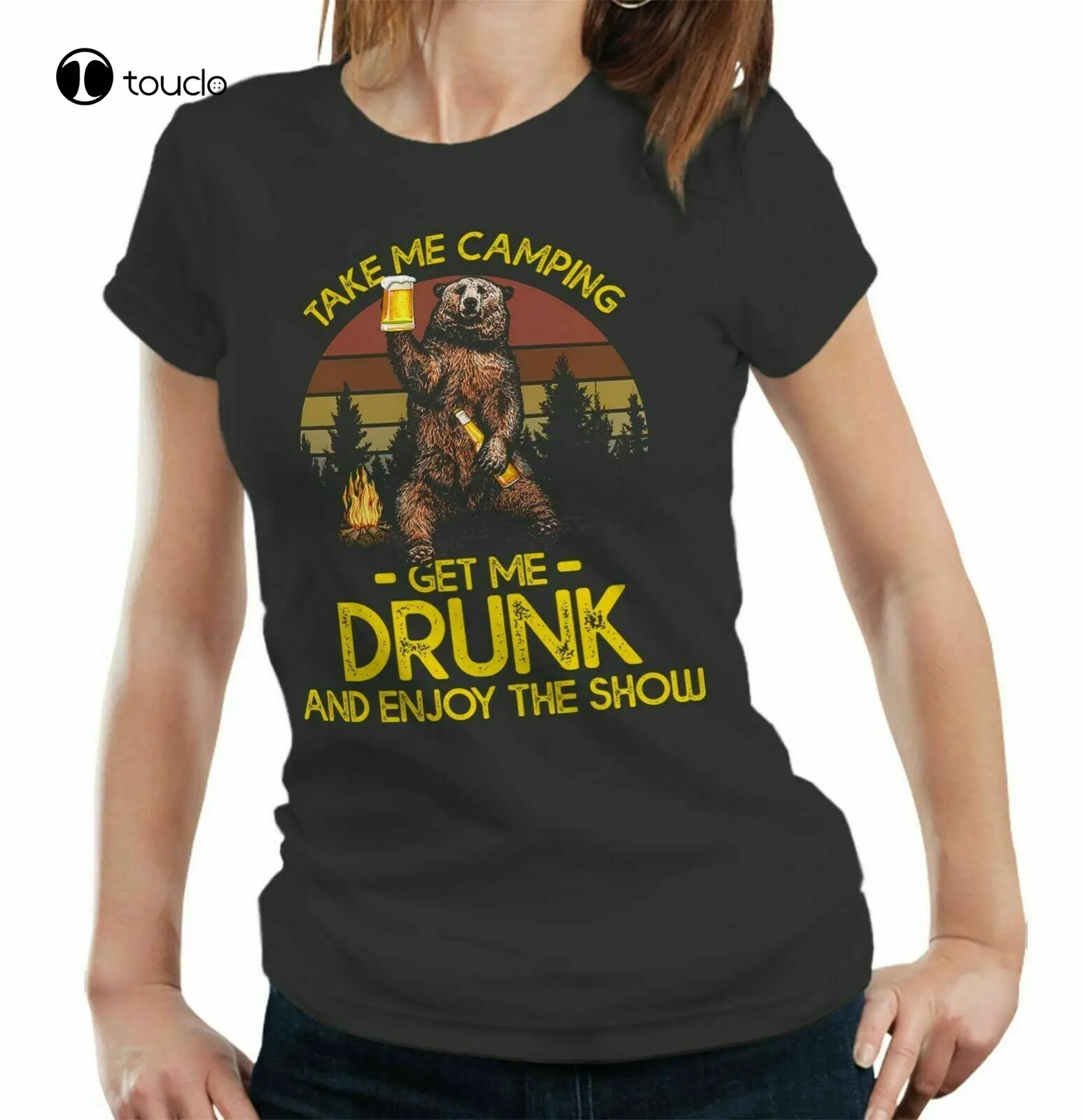 

Take Me Camping Get Me Drunk Tshirt Fitted Ladies - Explore, Adventure, Funny Tee Shirt unisex