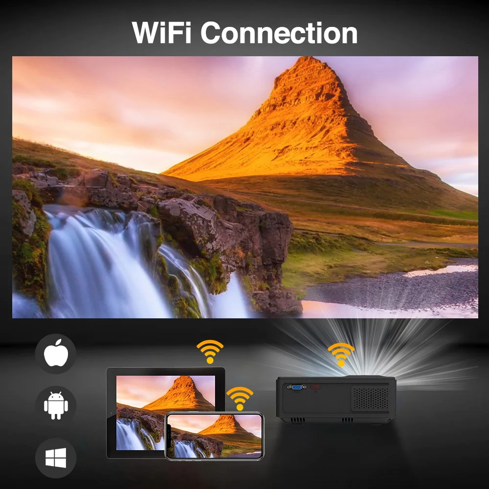 Домашний проектор C180AB видеопроектор со светодиодной подсветкой Android 6 0 Full Hd 720P