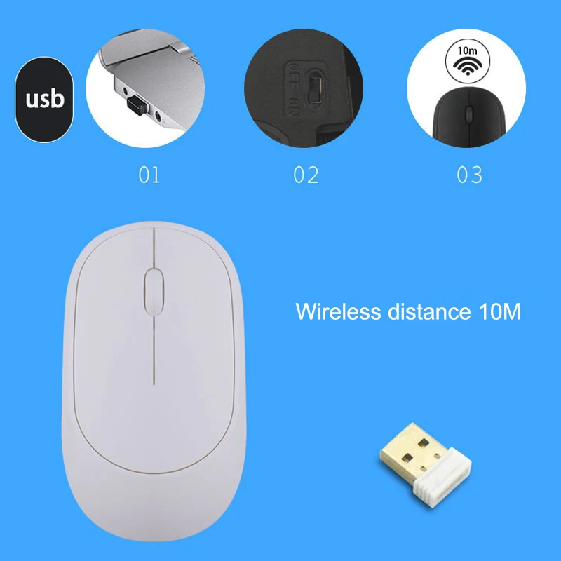 

Charging/Battery Supply Wireless Mouse Ergonomic Design Optical Mice Laptop 2.4G Computer Supplies PUO88