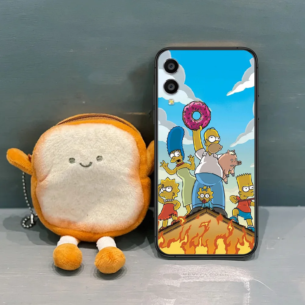 

Cartoon Homer J Phone Case Cover Hull For Huawei honor 8 9 10 20 30 X S A i Lite Pro V40 black Hoesjes Tpu Cover Silicone