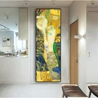 Классический художник Густав Климт поцелуй абстрактная живопись маслом на холсте плакаты и принты настенные картины для гостиной