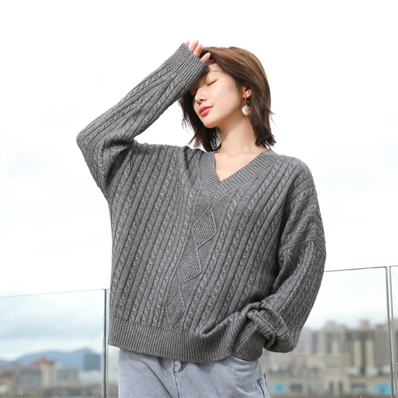 Женские зимние кашемировые свитера 100% Осенние вязаные пуловеры