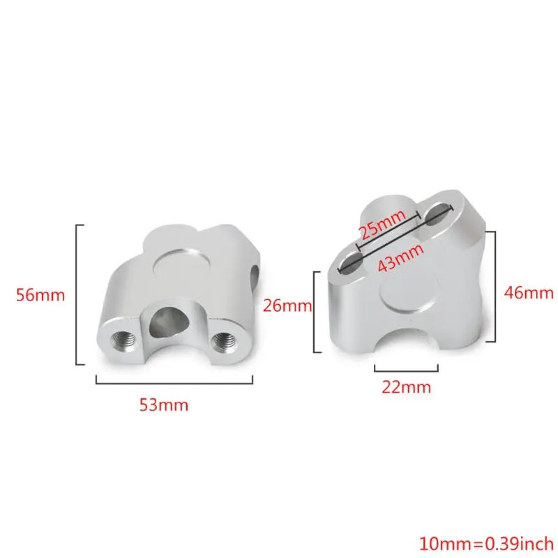 

Universal Anodized 2 Inch Pivoting Motorcycle Handlebar Handle Bar Riser For 7/8 22mm fat handleBars Clamp