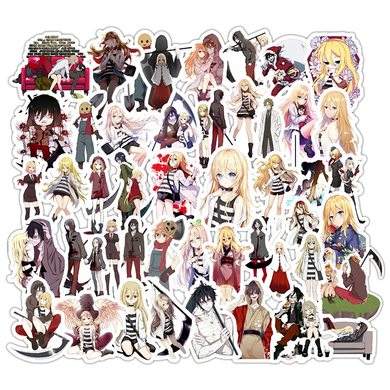 

47PCS Angels of Death Anime Series Graffiti Stickers Cute Travel Skateboard Suitcase Guitar Luggage Laptop Funny Sticker Decals