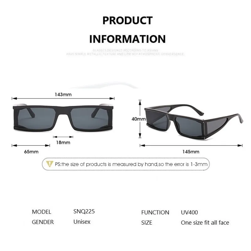Солнцезащитные очки для мужчин и женщин UV-400 небольшие индивидуальные квадратные
