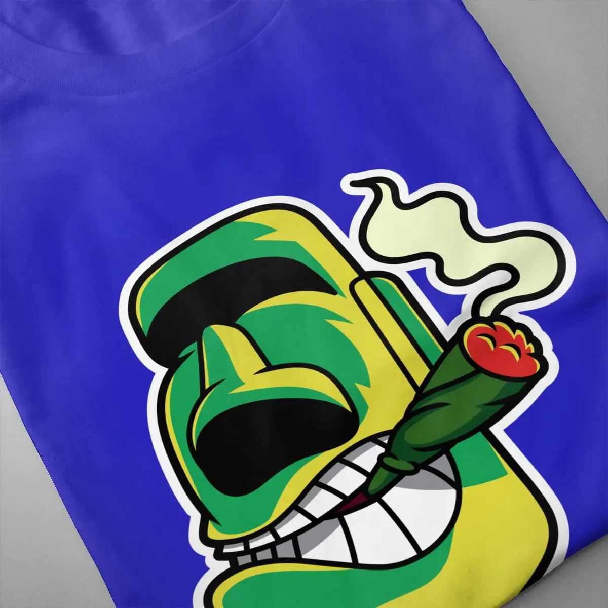 Мужская футболка с коротким рукавом Moai черная Повседневная 3D-принтом