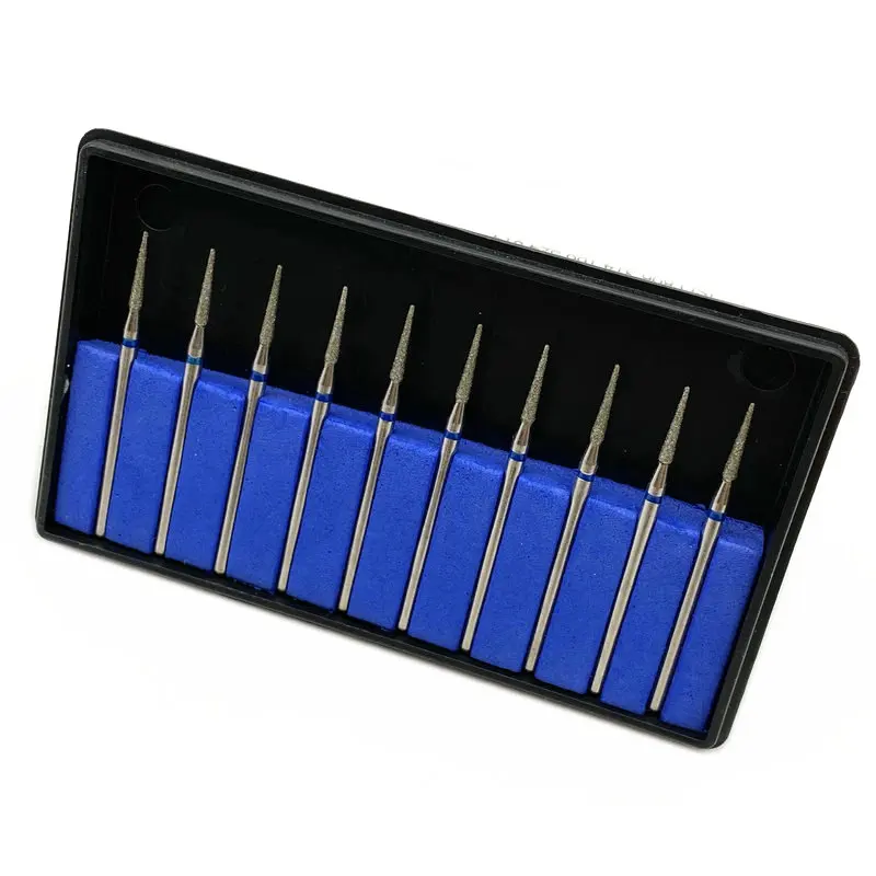 10 шт./компл. Алмазная дрель для ногтей Фрезерный резак стоматологический