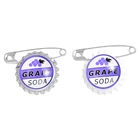 Креативные броши в виде бутылки с виноградной содой, булавка для одежды, рюкзака, напитков, Классическая бриллиант для друзей