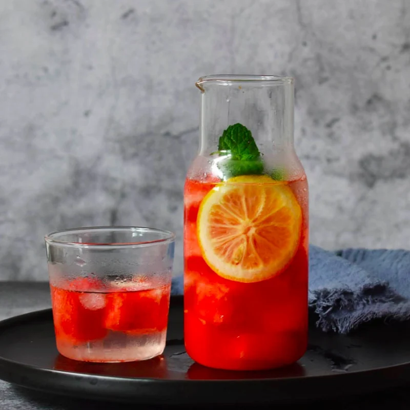 Стеклянный молочный горшок большой емкости герметичный соевый соус сок чай