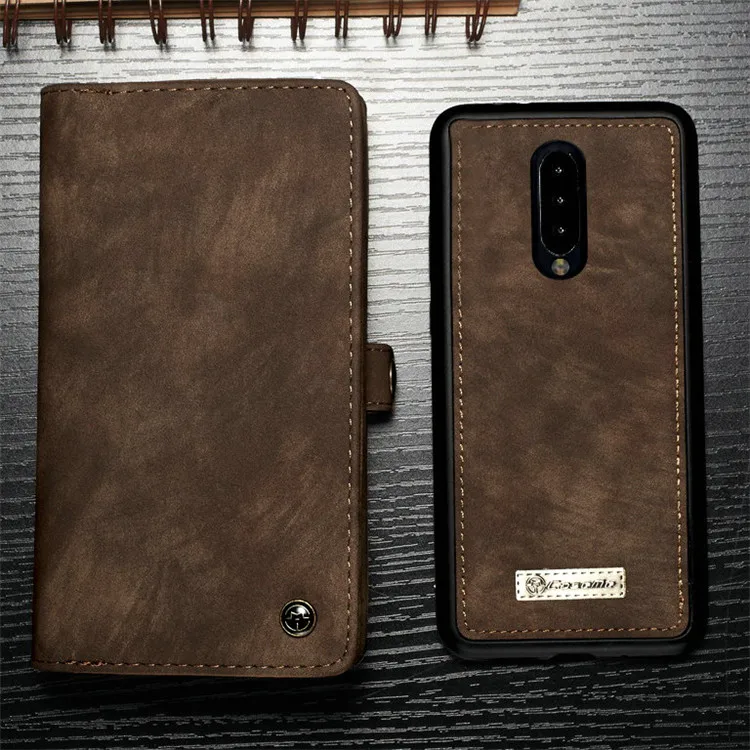 1+ 7 Роскошный кожаный чехол для oneplus 7 Pro Флип Магнитный съемный кошелек чехол для телефона на молнии oneplus 7 pro карман для карты с подставкой сумки