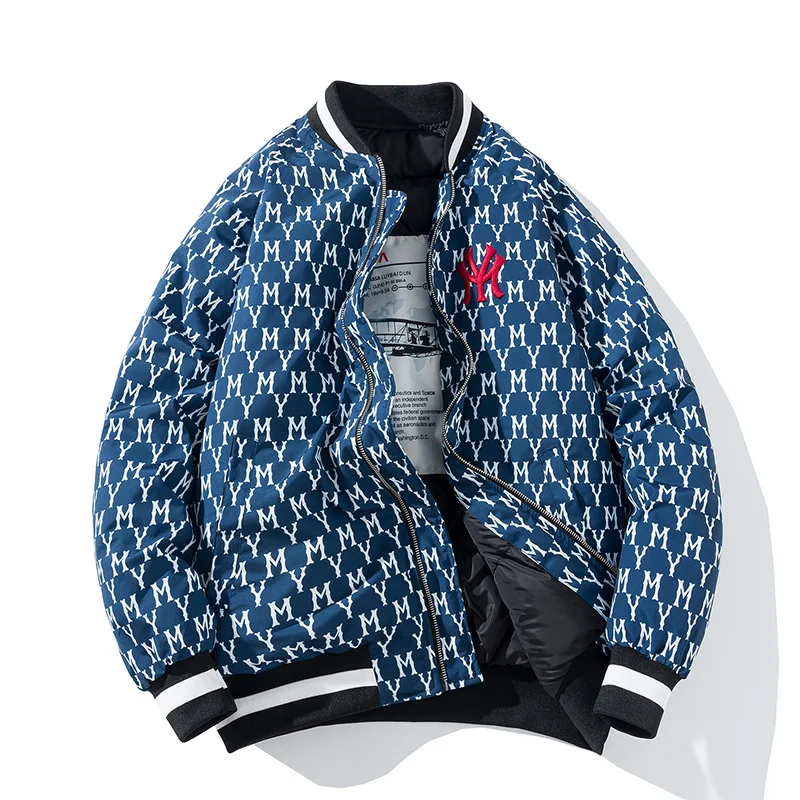 2021 Brand men fashion baseball jackets Winter Warm Airborne Bomber Jacket MY letter embroidery Coat Mens Thicken Casual Jacket
