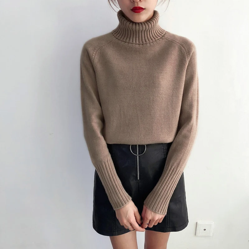 SURMIITRO Autumn Winter Sweater Women Turtleneck 2021 Long Sleeve Tricot Sweaters And Pullovers Female Knitted Jumper Knitwear | Женская