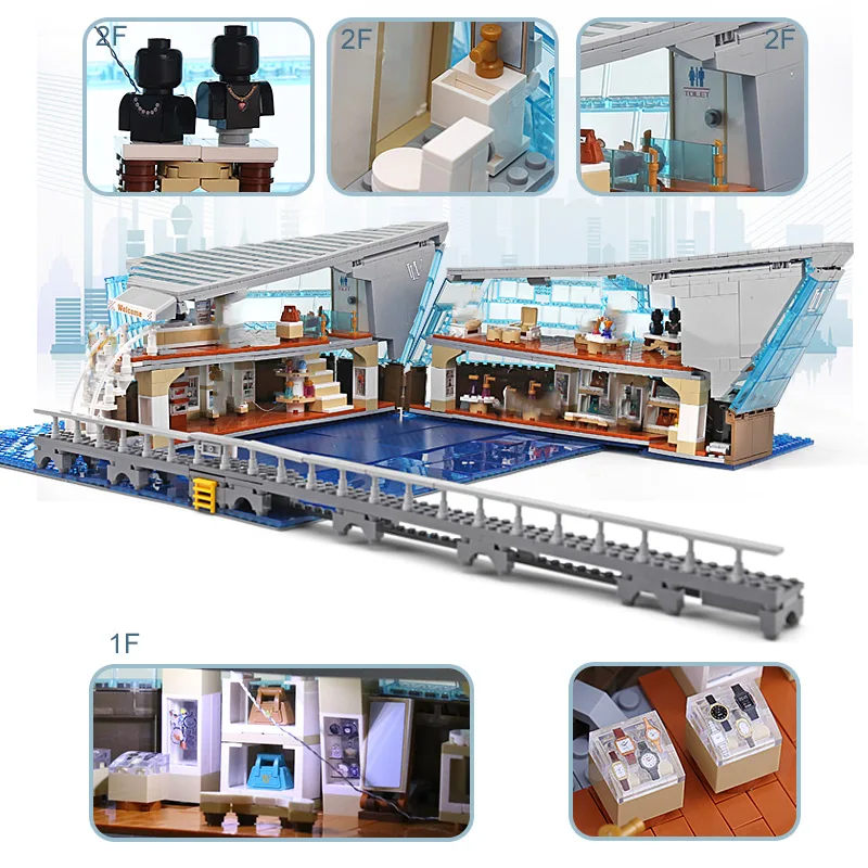 

YesHiN 601099 Streetview Building Blocks The Singapore Boutique Clothing Jewelry Store Model Assembled Toy Kids Birthday Gifts
