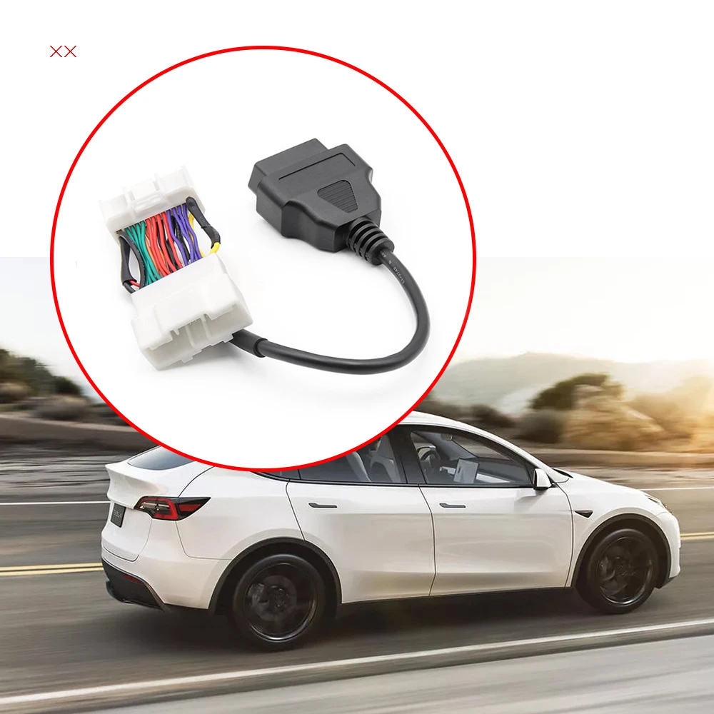 Переходник OBD2 для 16-контактного автомобильного диагностического кабеля Tesla 2019 2020