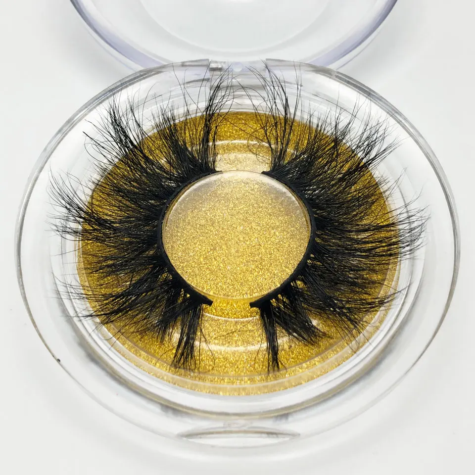 

25mm Mink Eyelashes 100% Handmade Natural Thick Eye lashes Wispy Makeup Extention Tools 3D Mink Hair Volume Soft False Eyelashes
